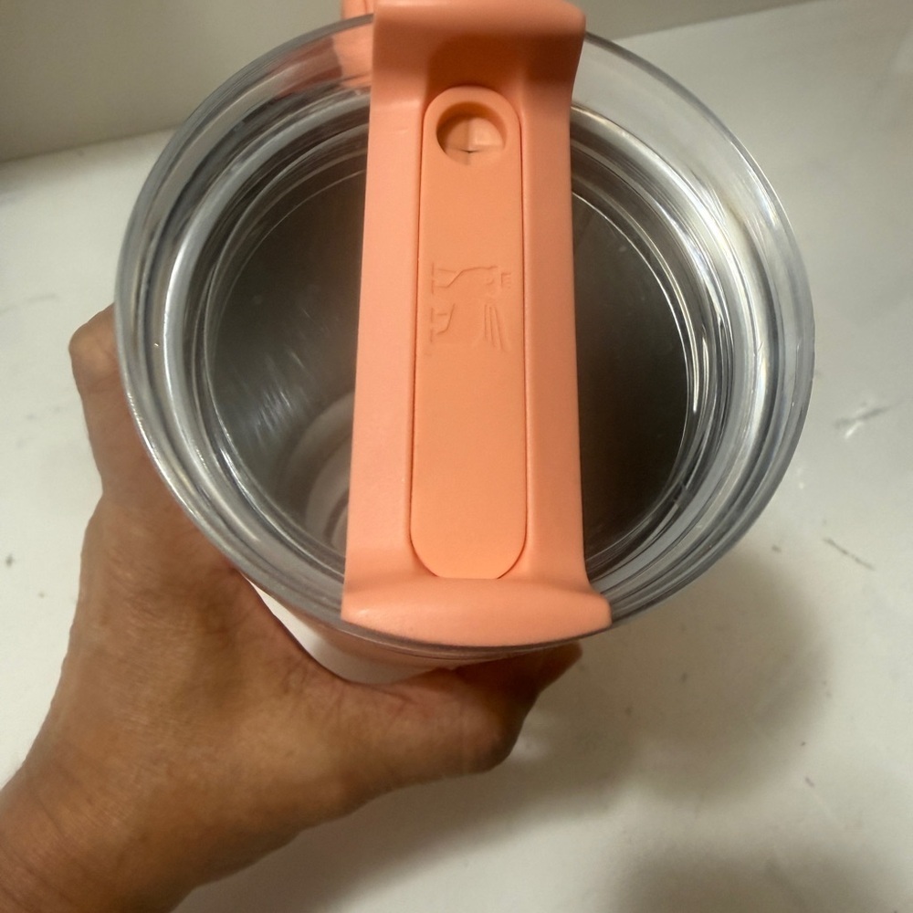 Stanley Coral Orange Insulated Travel Mug with Handle - Picture 9 of 12